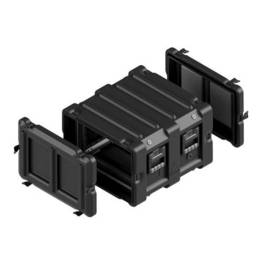 Amazon rack 6U, profondeur châssis 480 mm, couv. arrière 70 mm, Noir