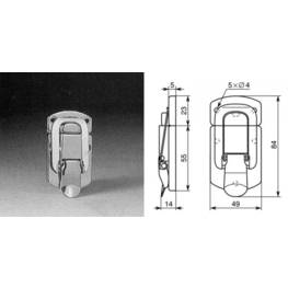 Fermeture grenouillère avec ergot