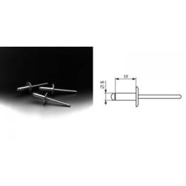 Rivet à tête large 5 x 16 mm (sachet de cent)