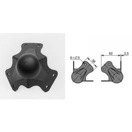 Coin à boule en plastique 62mm
