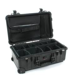 Valise Peli™ 1510 avec kit cloisons et pochette de couvercle, noire