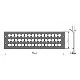 Panneau rackable 3U pour 48 XLR