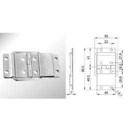 Charnière stop avec arrêt à 95°