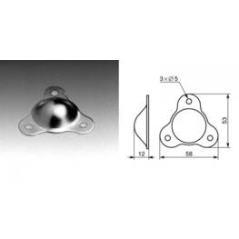 Pied métallique 3 rivets