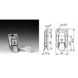 Fermeture grenouillère à clé