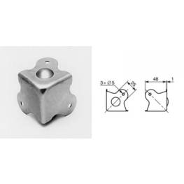 Coin plat 48mm avec pied mâle