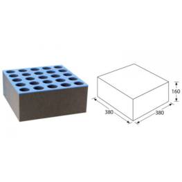 Bloc de mousse souple usiné pour 25 micros