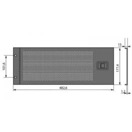 Panneau 19 pouces porte perforée 4U