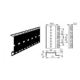 Profilé de rack double à trous carrés