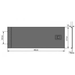 Panneau 19 pouces acier avec porte 4U