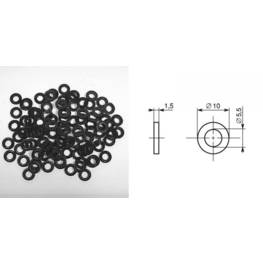 Rondelle plastique plate noire