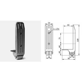Roulette pour fixation d'angle diamètre 40mm 