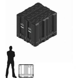 Amazon Case 779 x 660 x 700 (Int. mm), Noire, couvercle amovible