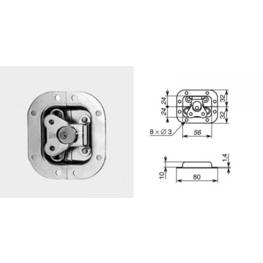 Mini fermeture papillon encastrable cuvette 10mm 