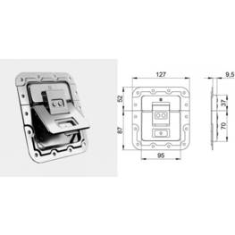 Fermeture encastrée "claplock" 139 x 127 mm