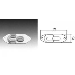 Pied métallique de gerbage mâle-femelle