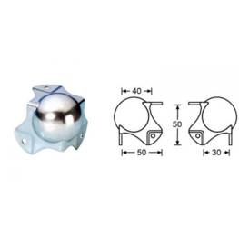 Coin à boule 50mm passage 30 x 30 mm