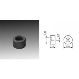 Pied caoutchouc 25 x 15 mm