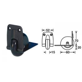 Roulette à encastrer diamètre 50mm 