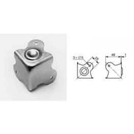 Coin plat 48mm avec pied femelle