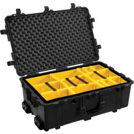 Valise Peli™ 1650 avec kit de cloisons Velcro, noire
